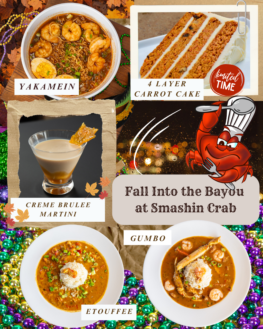 Fall into the Bayou Flyer (1080 x 1350 px) (1) Smashin Crab July Promos